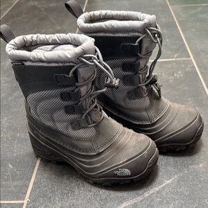 The North Face Gray and Black Insulated Boots